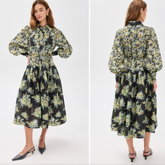 Alemais Nina Shirtdress in Black - Picture 4 of 13